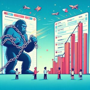 Chart comparing backlink profiles of competing websites.